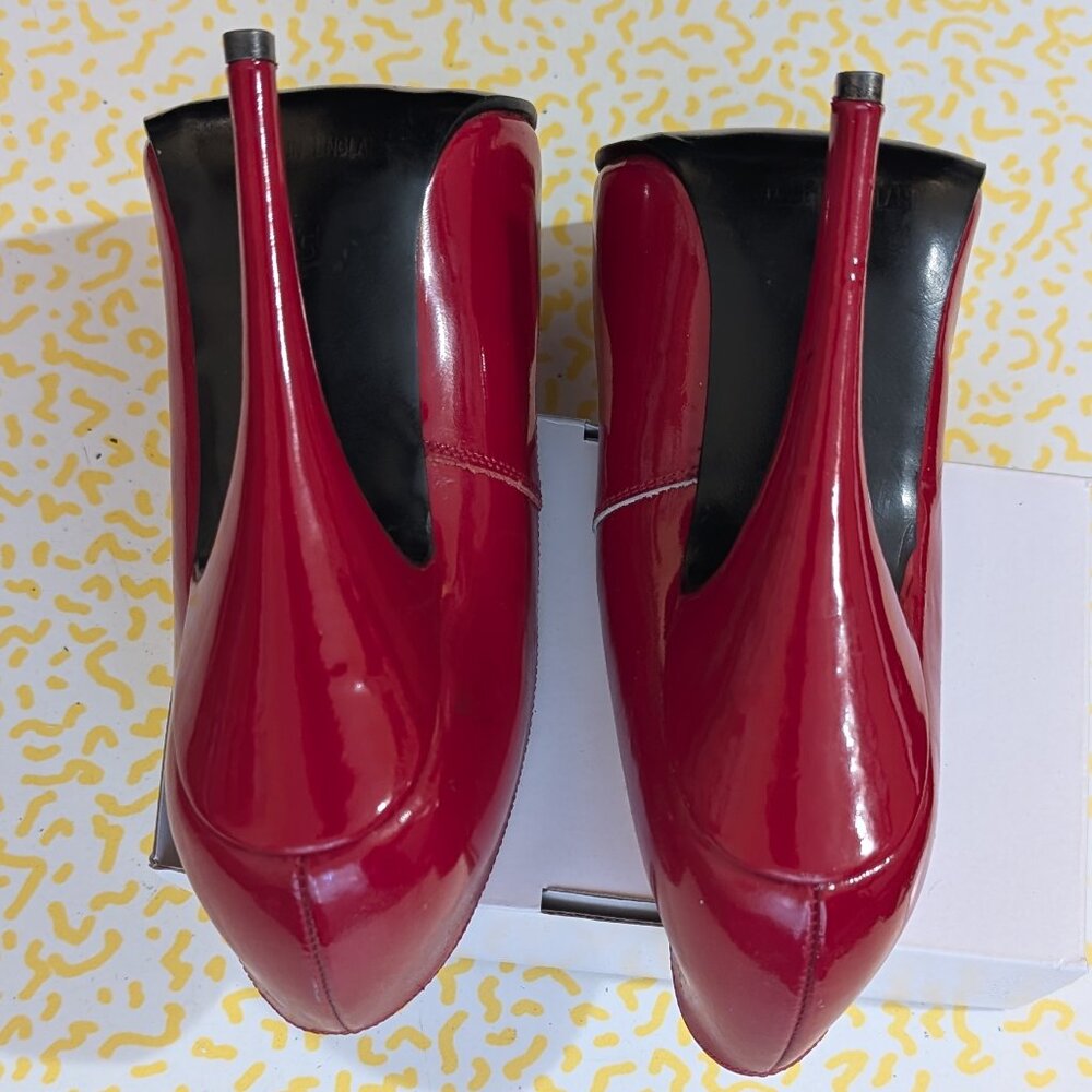 Vintage LSB Red Patent Leather Opera Pumps - Picture 7 of 7
